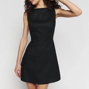 Reformation Zenni Linen Dress - Black